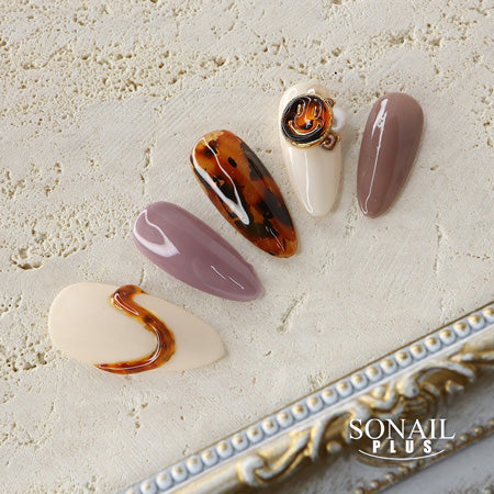 SONAIL PLUS TOMOMI Select Smile Mark Tortoise Shell Character Parts  FY000508 3P