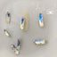 D.nail Decoration Stone DC-10 Medium Oval Clear 5×20mm 2P
