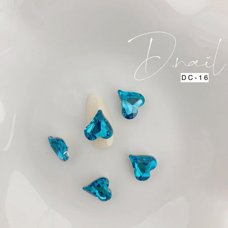 D.nail decoration stone DC-16 Heart Duck Blue