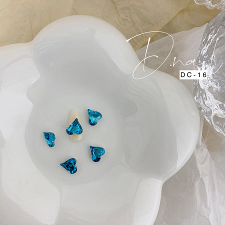 D.nail decoration stone DC-16 Heart Duck Blue