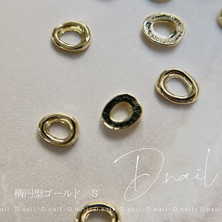 D.nail Deco Studs  Oval Gold S 20P.