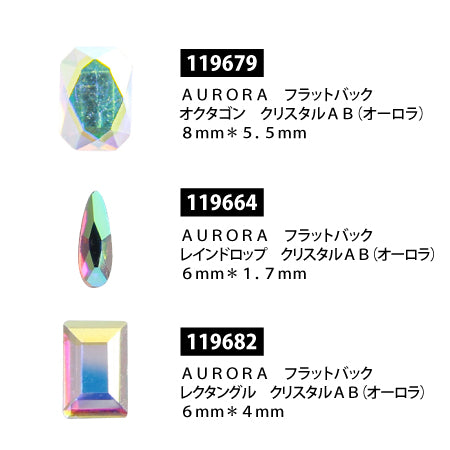 AURORA FLAT BACK Crystal AB (Aurora) Assortment