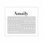 Amaily Nail Sticker No. 4-11 Vowel Alphabet White