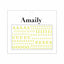Amaily Nail Sticker No. 4-12 Vowel Alphabet G