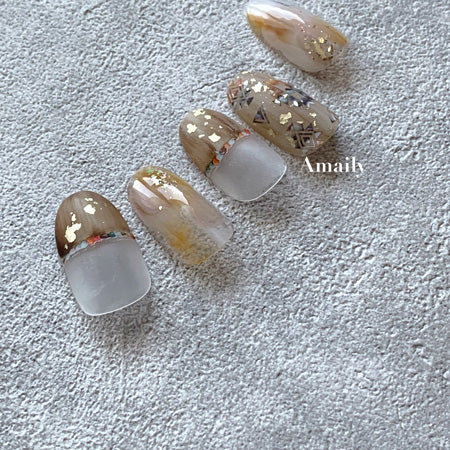 Amaily Nail Sticker No. 5-52 Native Pattern Color