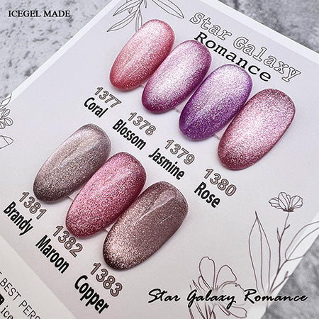 ICE GEL A BLACK Star Galaxy Gel  Romance 1381 Brandy