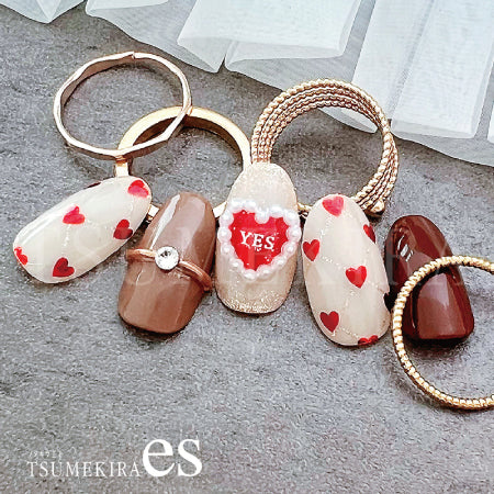 Tsumekira Es Heart 4 ES-HEA-104 Metallic Red