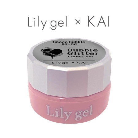 Lily Gel Color Gel KAI Bubble Glitter Collection #BG-06 Space Bubble