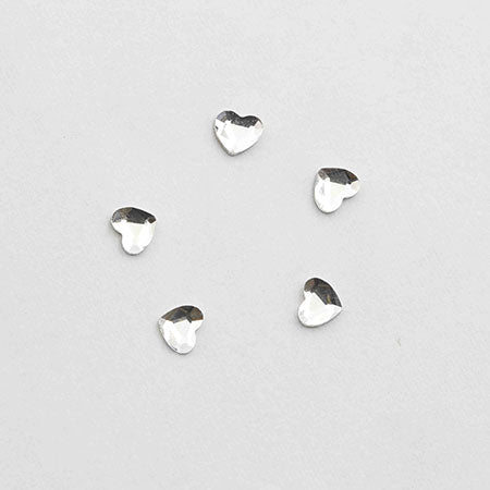 MATIERE Glass Stone Heart (FB) Crystal Clear 3mm x 3.5mm