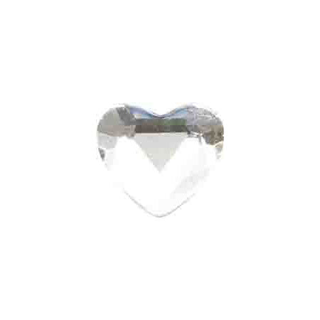 MATIERE Glass Stone Heart (FB) Crystal Clear 3mm x 3.5mm