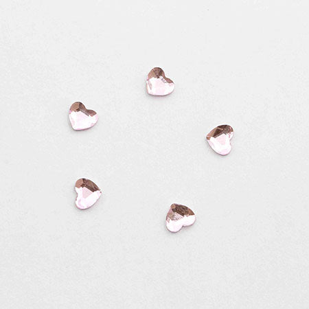 MATIERE Glass Stone Heart (FB)  Light pink 3mm x 3.5mm