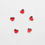 MATIERE Glass Stone Heart (FB)  Red 3mm x 3.5mm