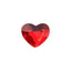 MATIERE Glass Stone Heart (FB)  Red 3mm x 3.5mm