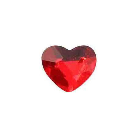 MATIERE Glass Stone Heart (FB)  Red 3mm x 3.5mm
