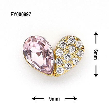 SONAIL PLUS TOMOMI Select Asymmetric Bijou Heart Silhouette Peach FY000997