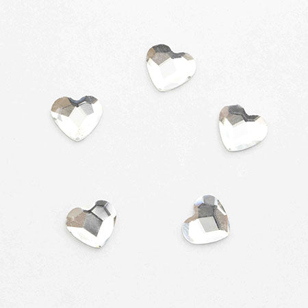 MATIERE Glass Stone Heart (FB)  Crystal Clear 5mm x 6mm