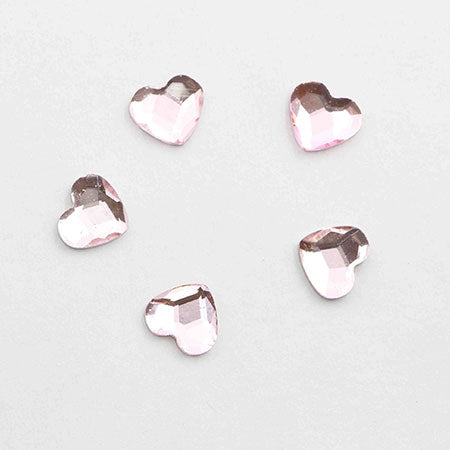 MATIERE Glass Stone Heart (FB) Light Pink 5mm x 6mm