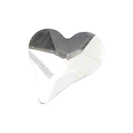 MATIERE Glass Stone Asymmetric Heart (FB) Crystal Clear 6mm x 7mm