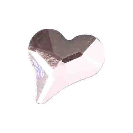 MATIERE Glass Stone Asymmetric Heart (FB) Light Pink 6mm x 7mm