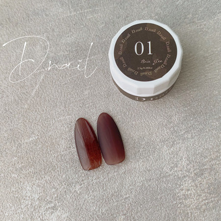 D.nail Sheer Bordeaux Color Ge 01 Chocolate