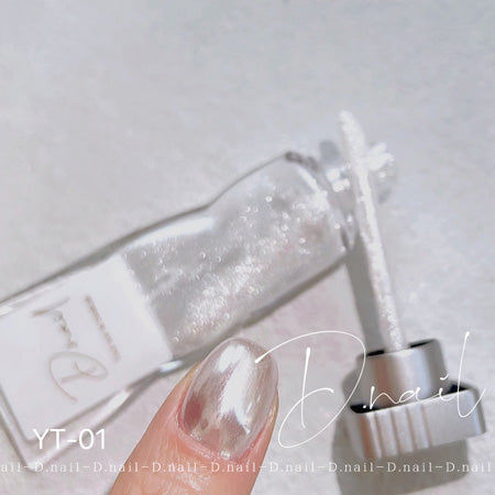 D.nail Liquid Mirror Powder YT-01 White Pearl & Light Gray 5g