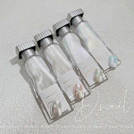 D.nail Liquid Mirror Powder YT-01 White Pearl & Light Gray 5g