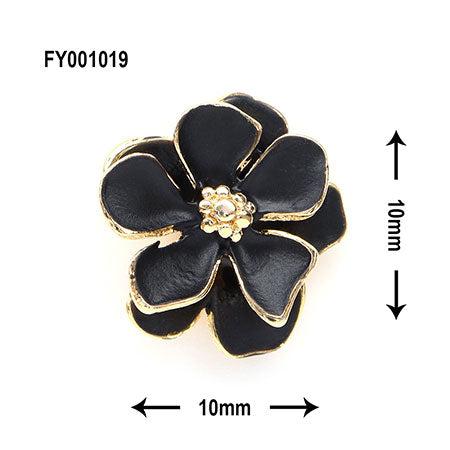 SONAIL×BLOSSOM Elegance Flower Parts Black x Gold FY001019