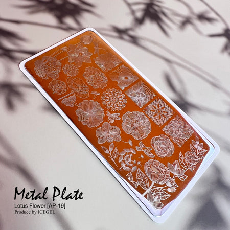 ICE GEL METAL PLATE Lotus Flower AP-19