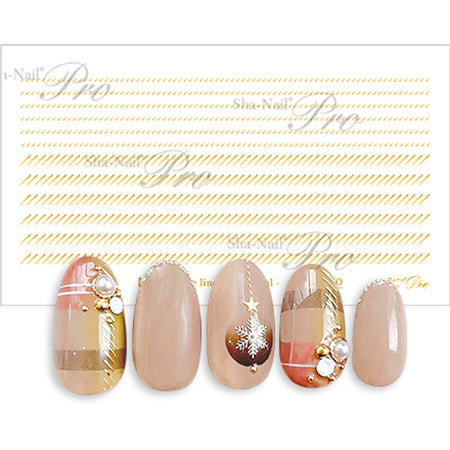 Sha-Nail Plus Plus One Line Diagonal Gold