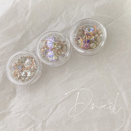 D.nail Luxury Stone Box Snow Flower B Aurora Blue