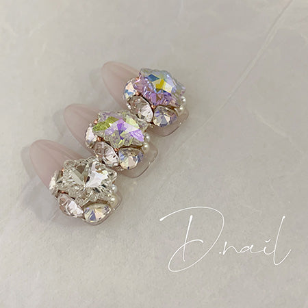 D.nail Luxury Stone Box Snow Flower B Aurora Blue