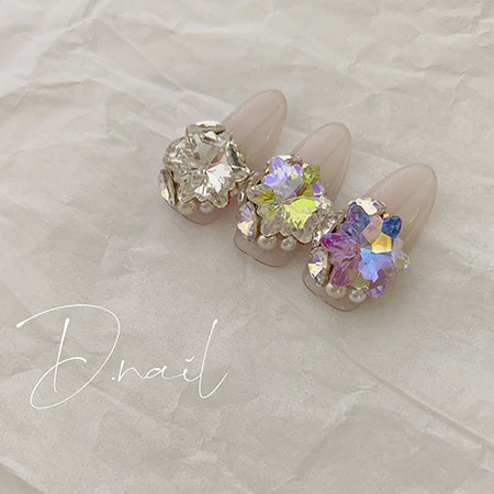 D.nail Luxury Stone Box Snow Flower Y Aurora Yellow