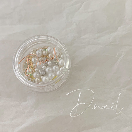 D.nail Pearl Illumination Box Stone & Pearl & Chain Mix