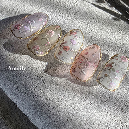 Amaily Nail Sticker No. 1-41 Flower Garden 4
