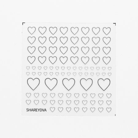 SHAREYDVA Heart Sticker Black