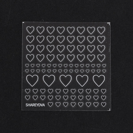 SHAREYDVA Heart Sticker White