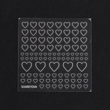 SHAREYDVA Heart Sticker White