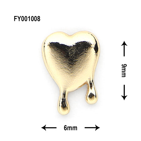 SONAIL Valentine Deformed Frame Gold FY001008 9mm long x 7mm wide