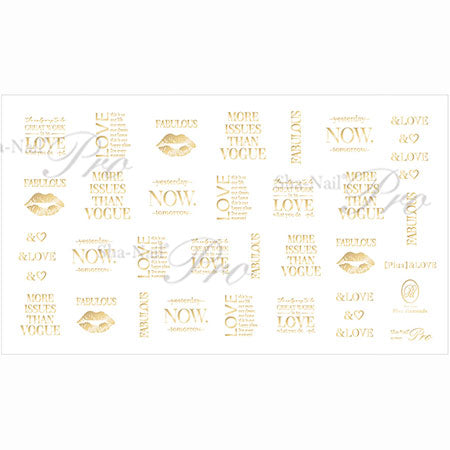 Sha-Nail Plus Love Champagne Gold 85mm x 50mm