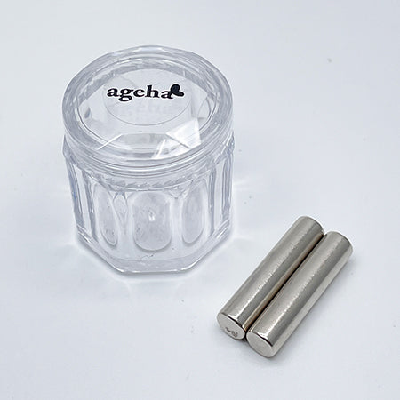 ageha Cylindrical Mini Magnet (with Case) 2pcs