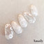 Amaily Nail Sticker No. 1-10 Hibiscus White