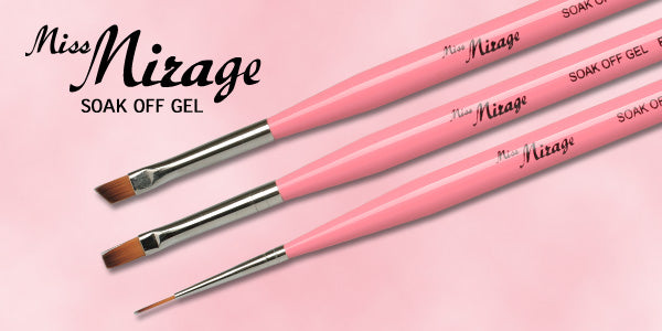 Miss Mirage Gel Brush Pink Flat 4