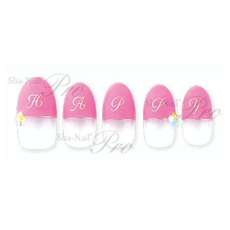 Sha-Nail Sticker Plus Script Alphabet Gold SA-PG