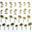 Amaily Nail Sticker No. 3-19 Palm Tree Gold