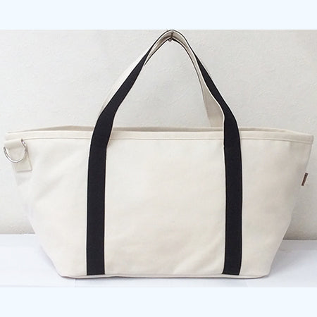 【25989】Soeno Nail Tote Bag Beige / Black