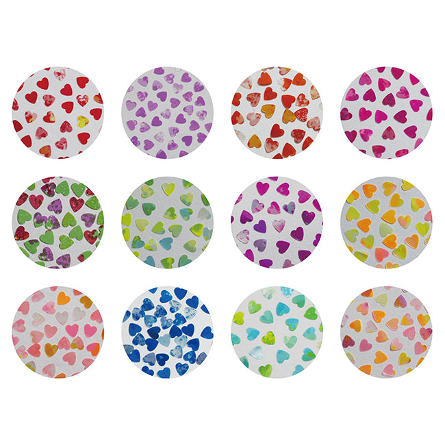 Nail Accessory Marble Heart Lame 12 Color Set