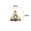 Nail Accessories Thick Triangle G Gold Pearl