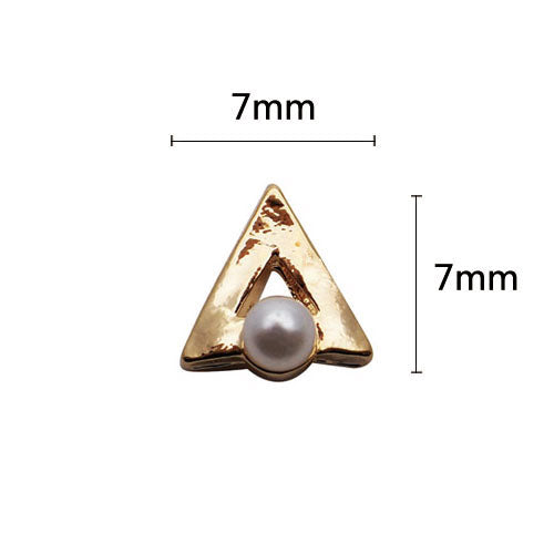 Nail Accessories Thick Triangle G Gold Pearl