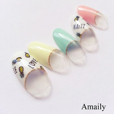 Amaily Nail Sticker No. 3-11 Pineapple Black