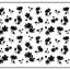 Amaily Nail Sticker No. 1-7 Silhouette Flower Black